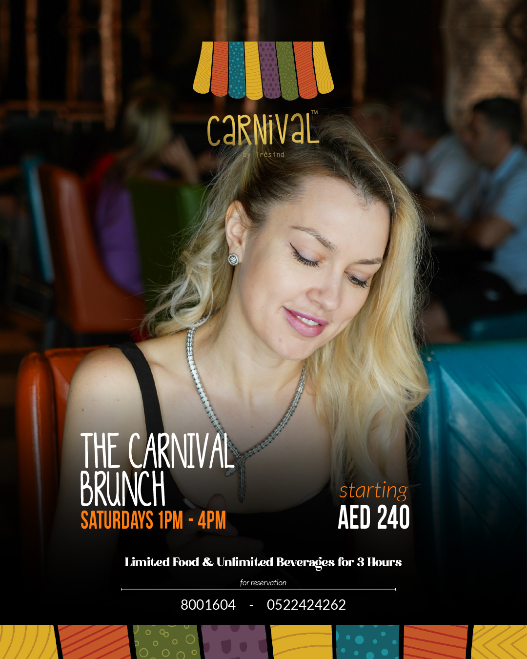 Carnival by Trèsind Facebook ad: Indulge in a Saturday like no other
