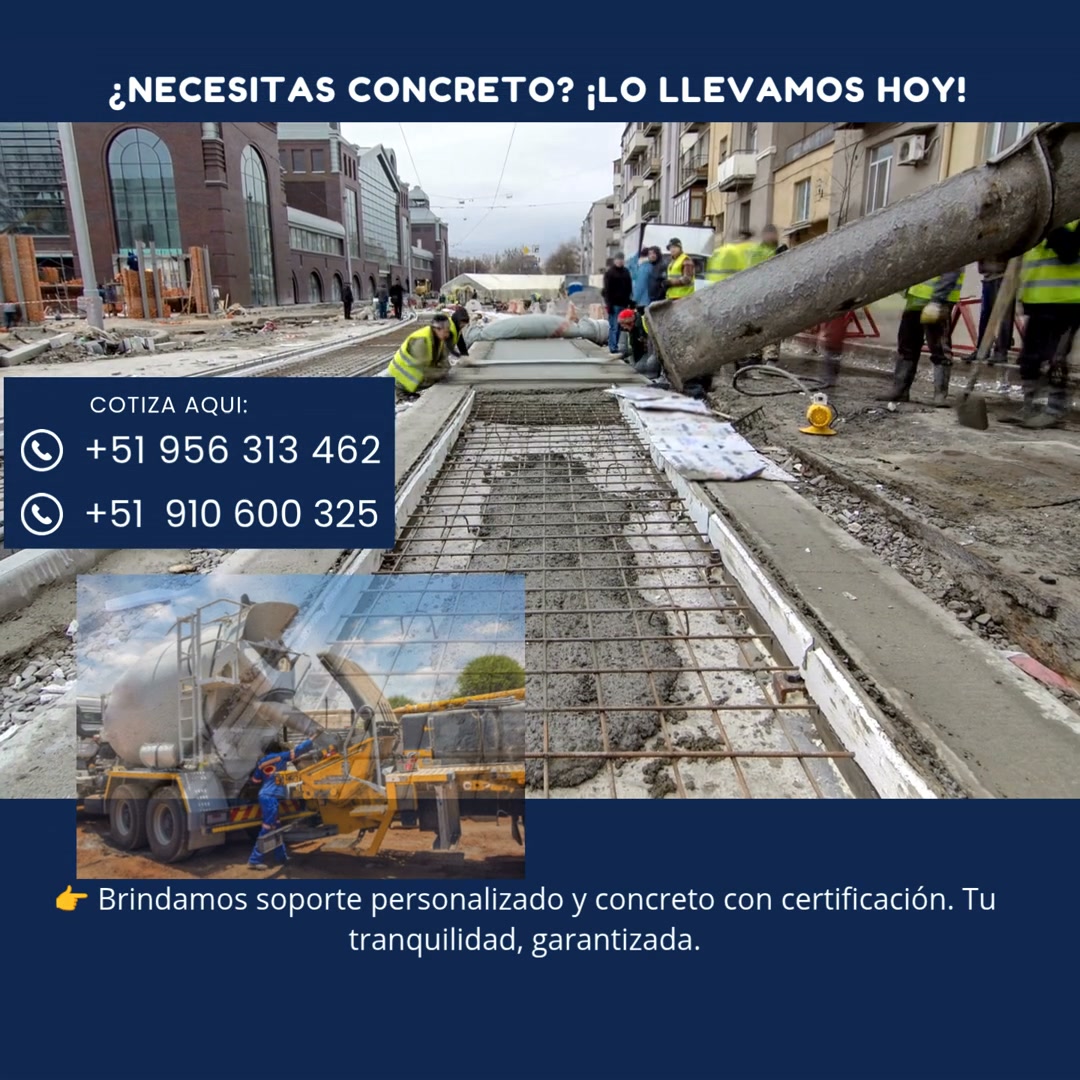 Concreto Premezclado Lambayeque Facebook ad: ¿Techo, losa o cimentación? Cotiza tu concreto
