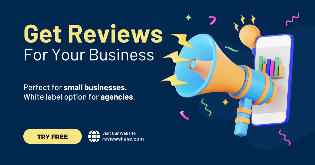 Reviewshake Facebook ad: Get Reviews For Your Business