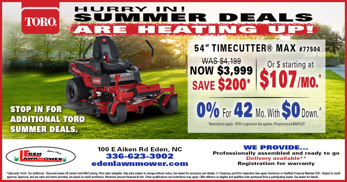 Eden Lawnmower Facebook ad