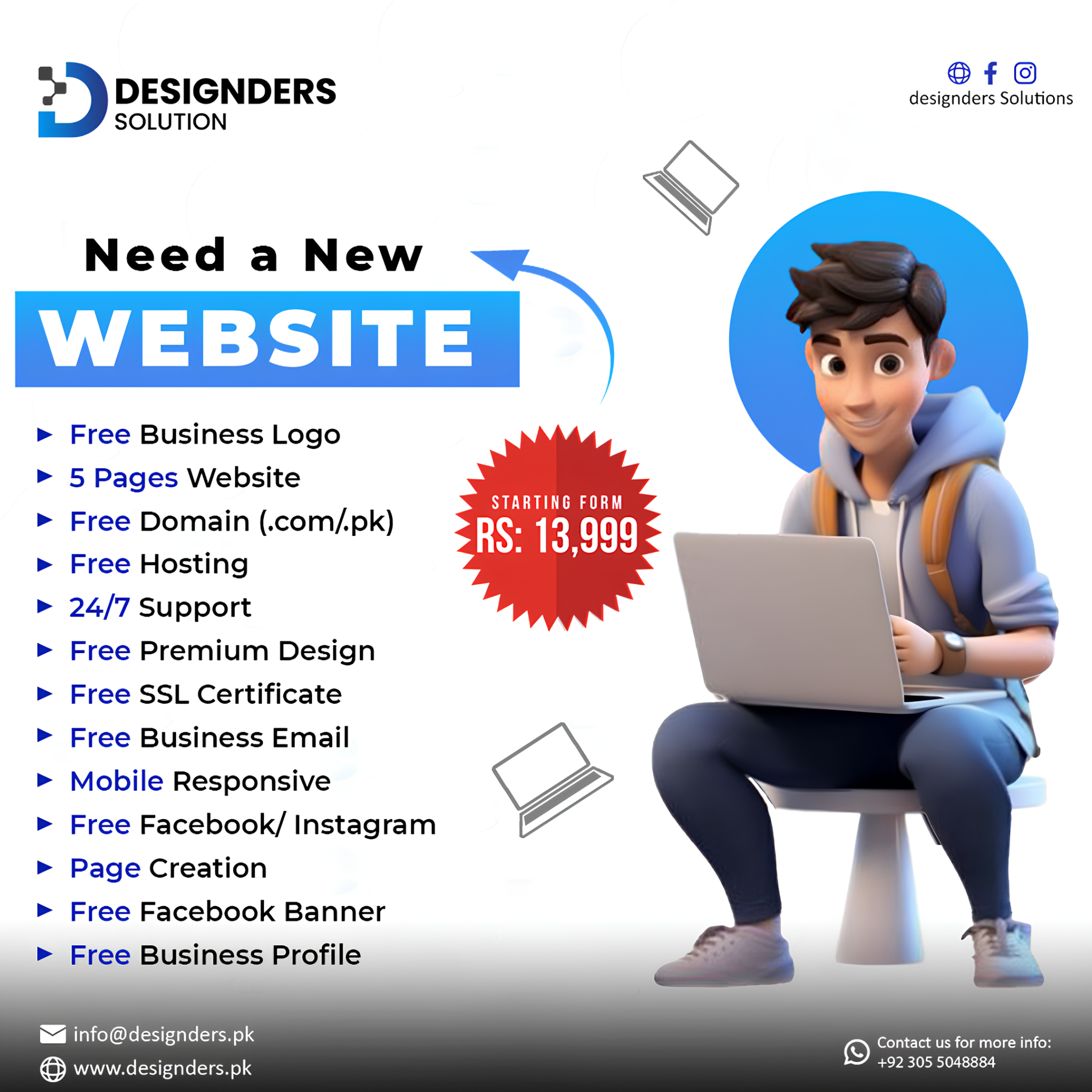 Designders Solution Facebook ad: Chat with us