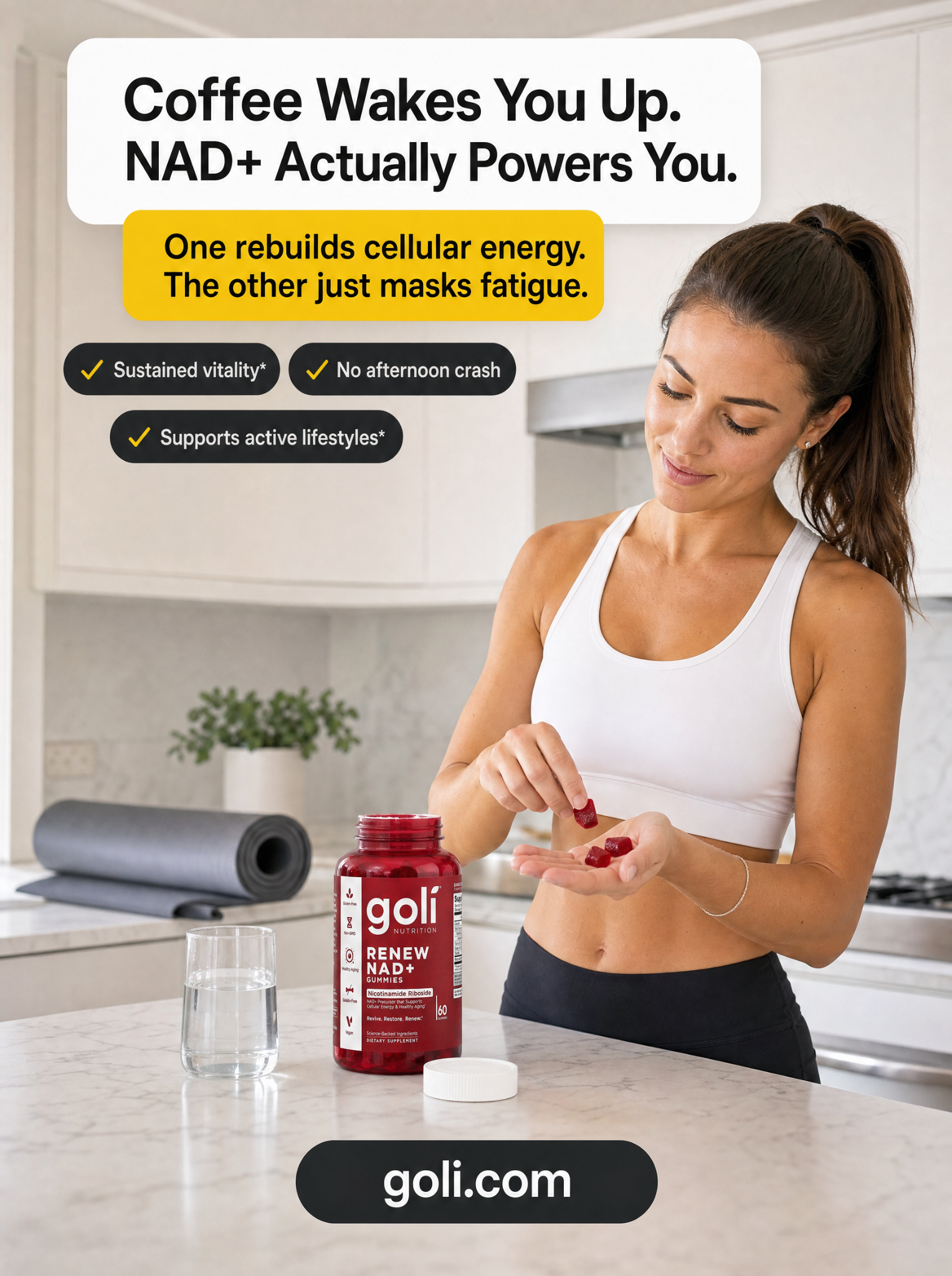Goli Facebook ad: Cellular Energy, No Crash.