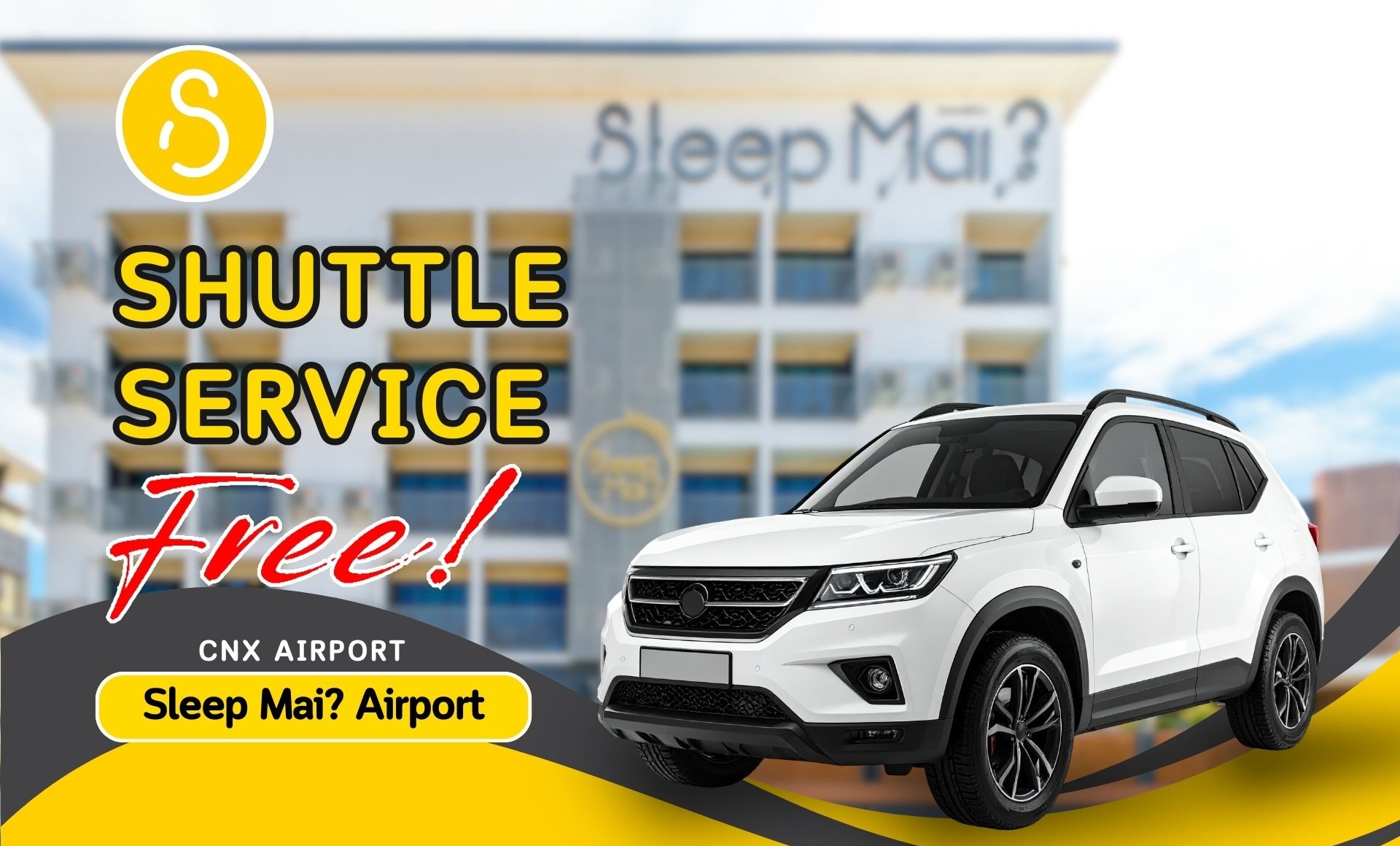 Sleep Mai? Chiang Mai Airport Facebook ad: Free Shuttle Service!