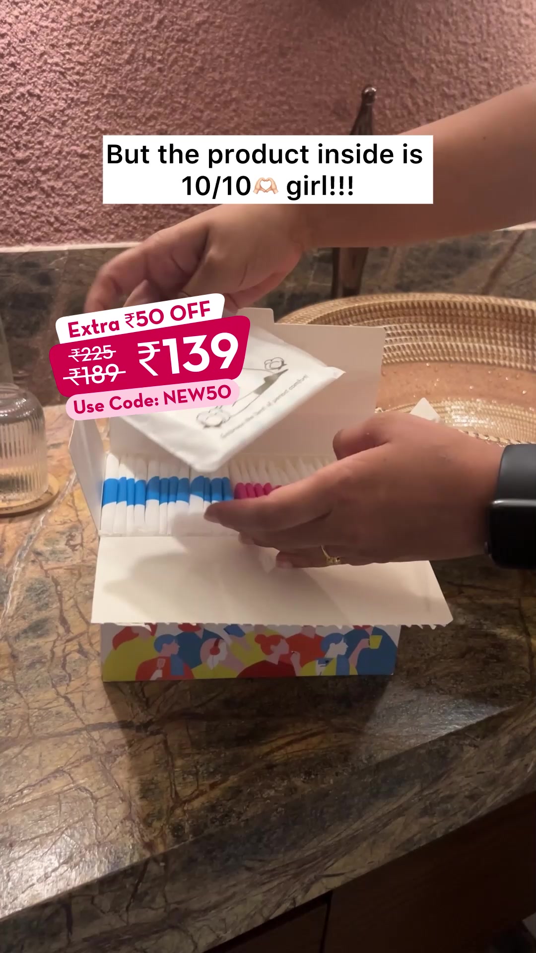 Plushforher Facebook ad: Rash free period comfort