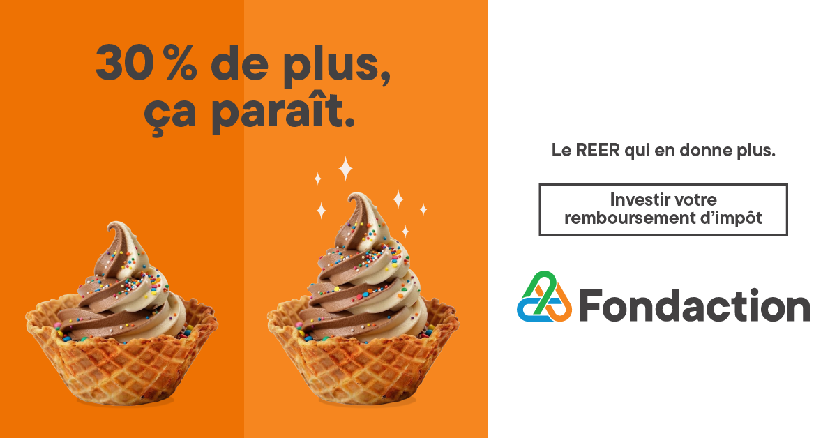 Fondaction Facebook ad from May 12, 2026