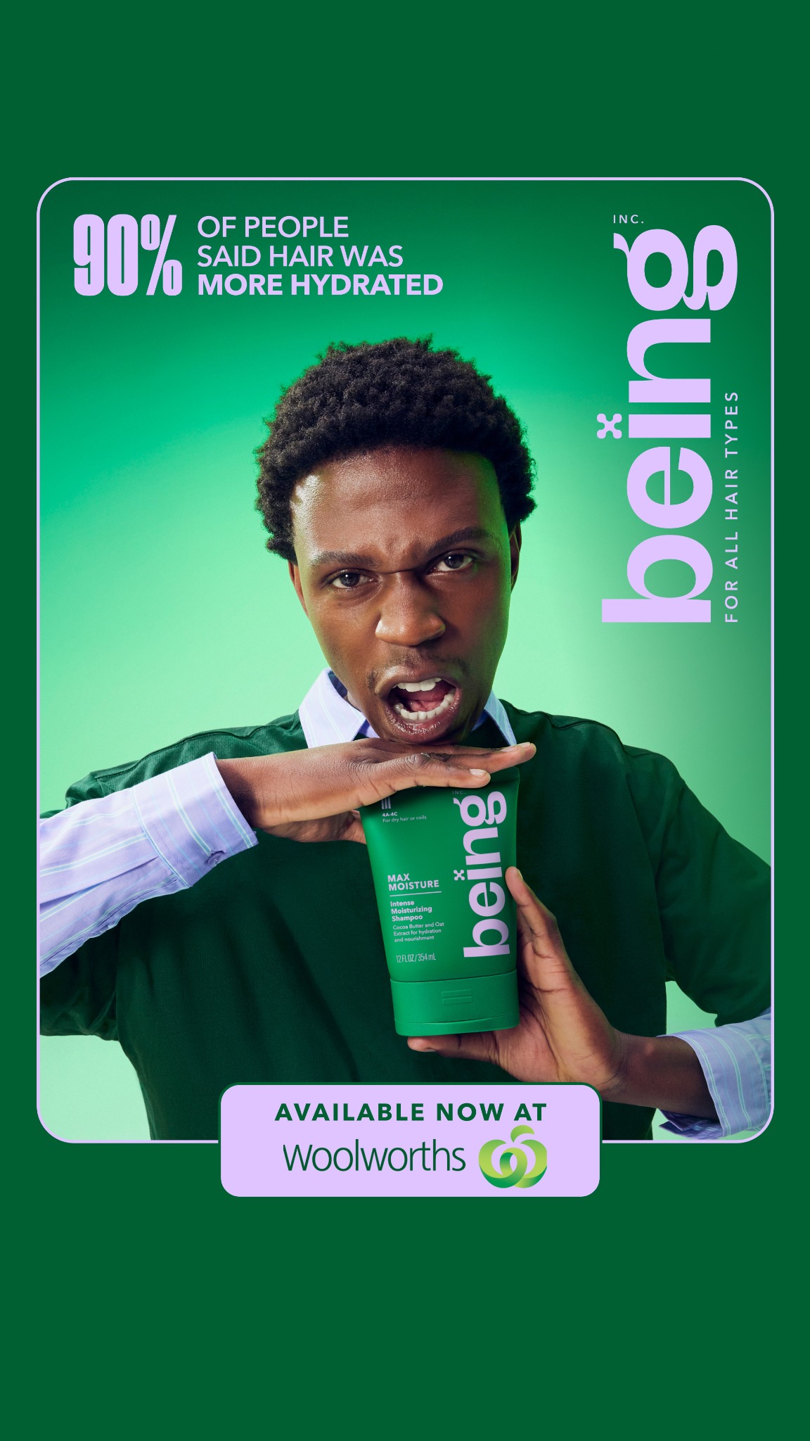 Being Haircare Facebook ad