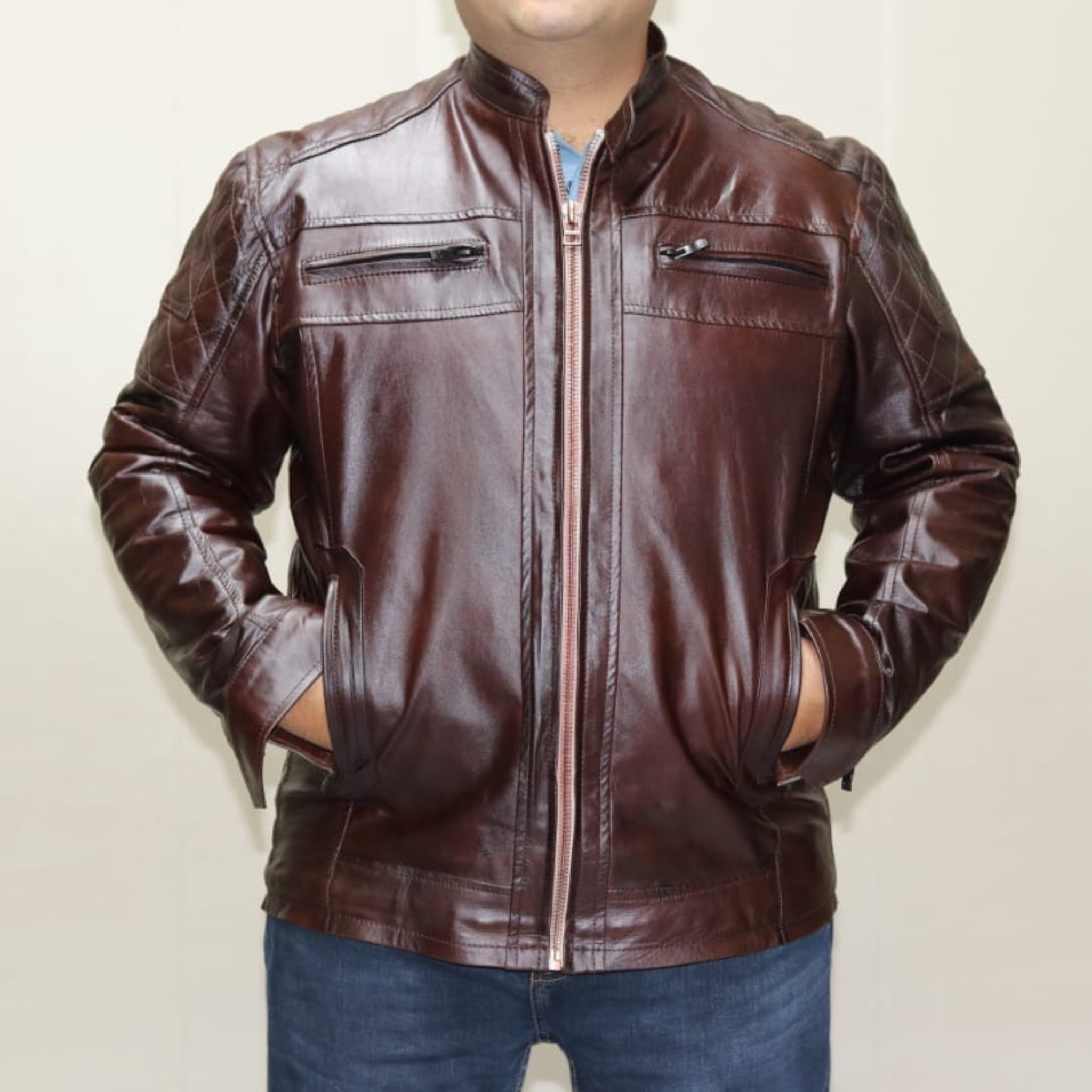 Mender Leather Factory Facebook ad: 100% Real Leather Products - Visit our Store…