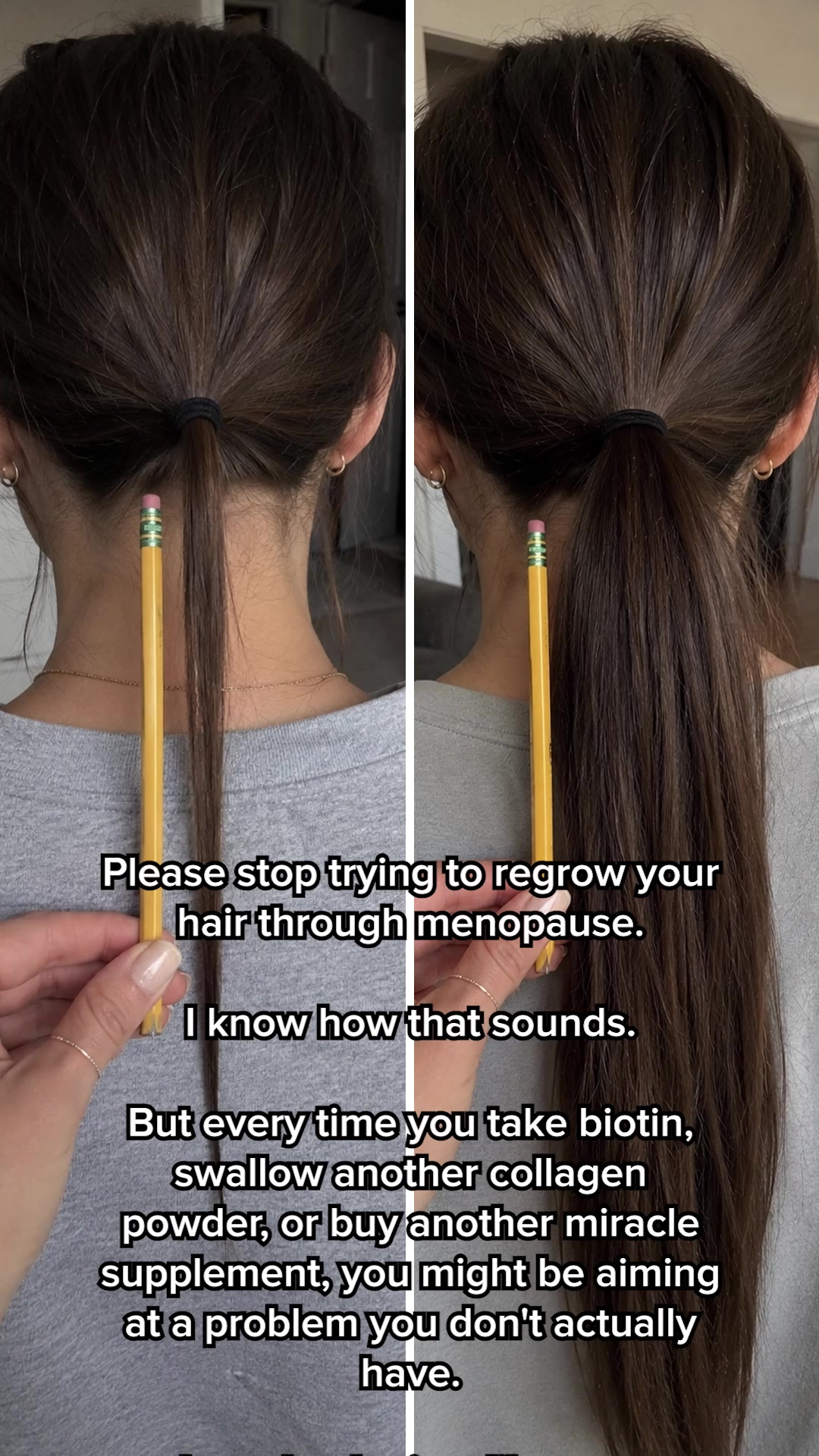 Jessica Soares Facebook ad: Thinning ponytail.