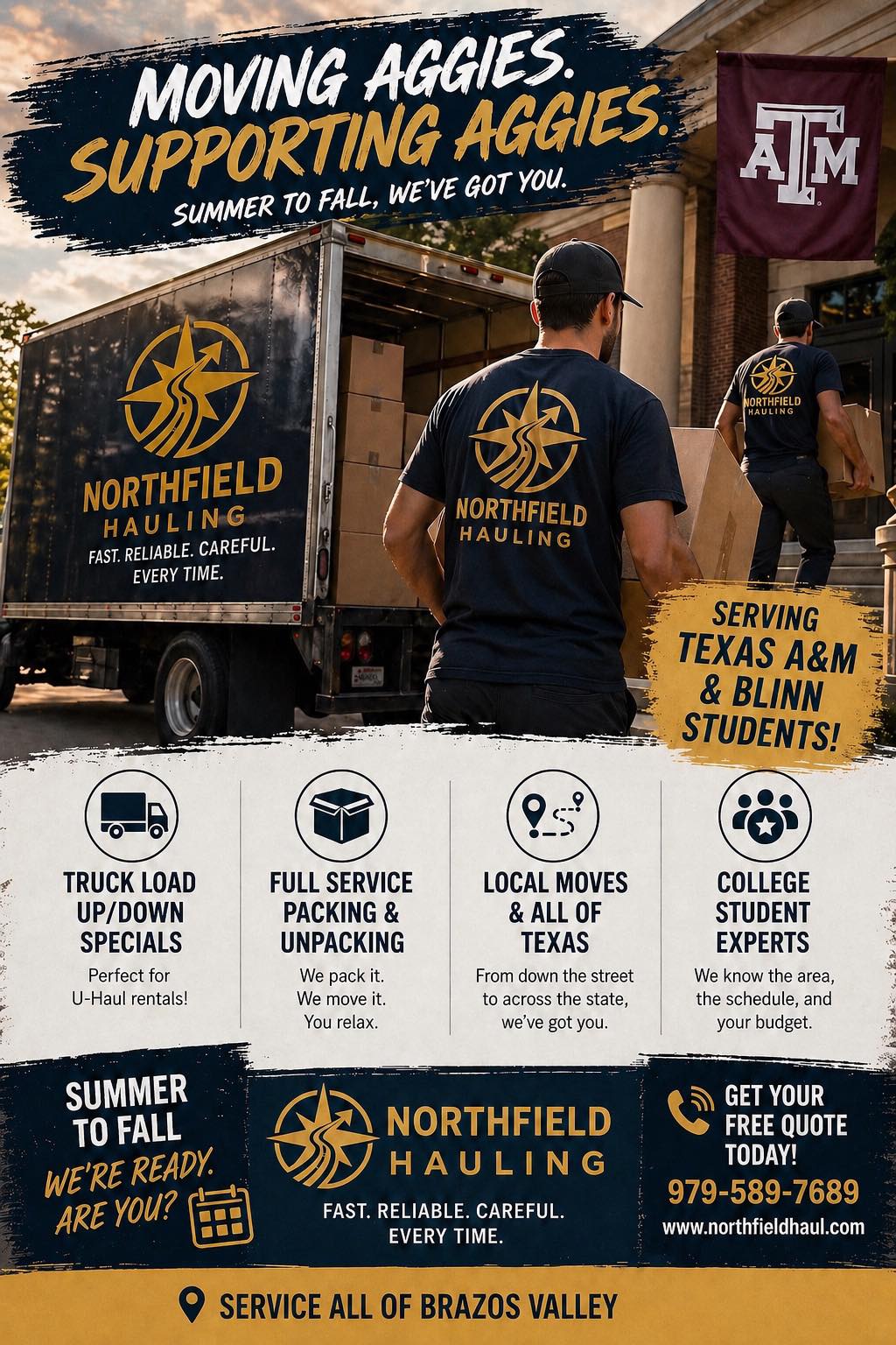 NorthField Hauling Facebook ad: ** Calling all Students **