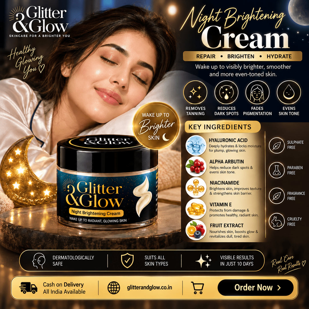 Glitter glow Facebook ad: Formulated with active ingredients that work, not just…