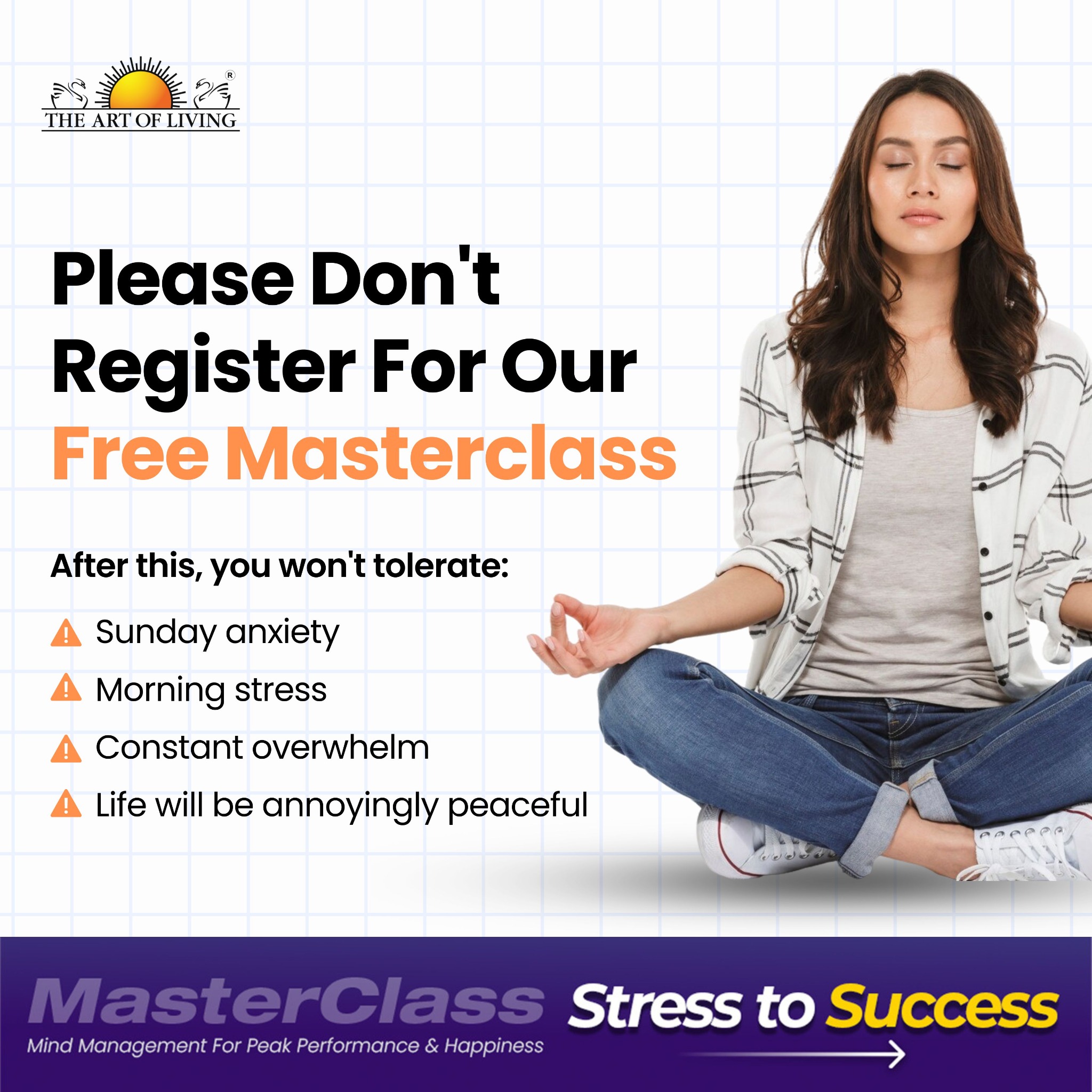 The Art of Living Facebook ad