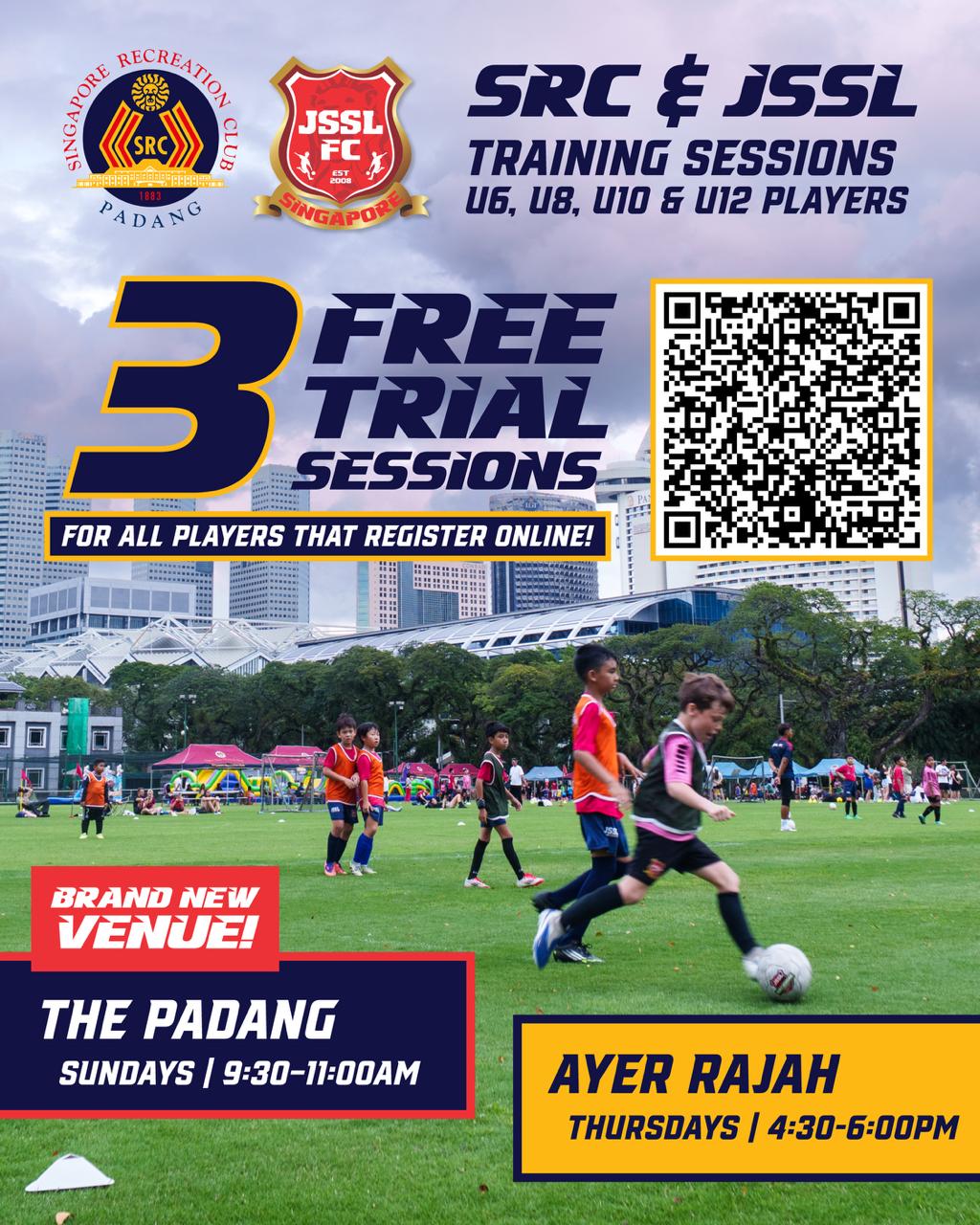 JSSL Singapore Facebook ad: Holiday Football Camp at Padang