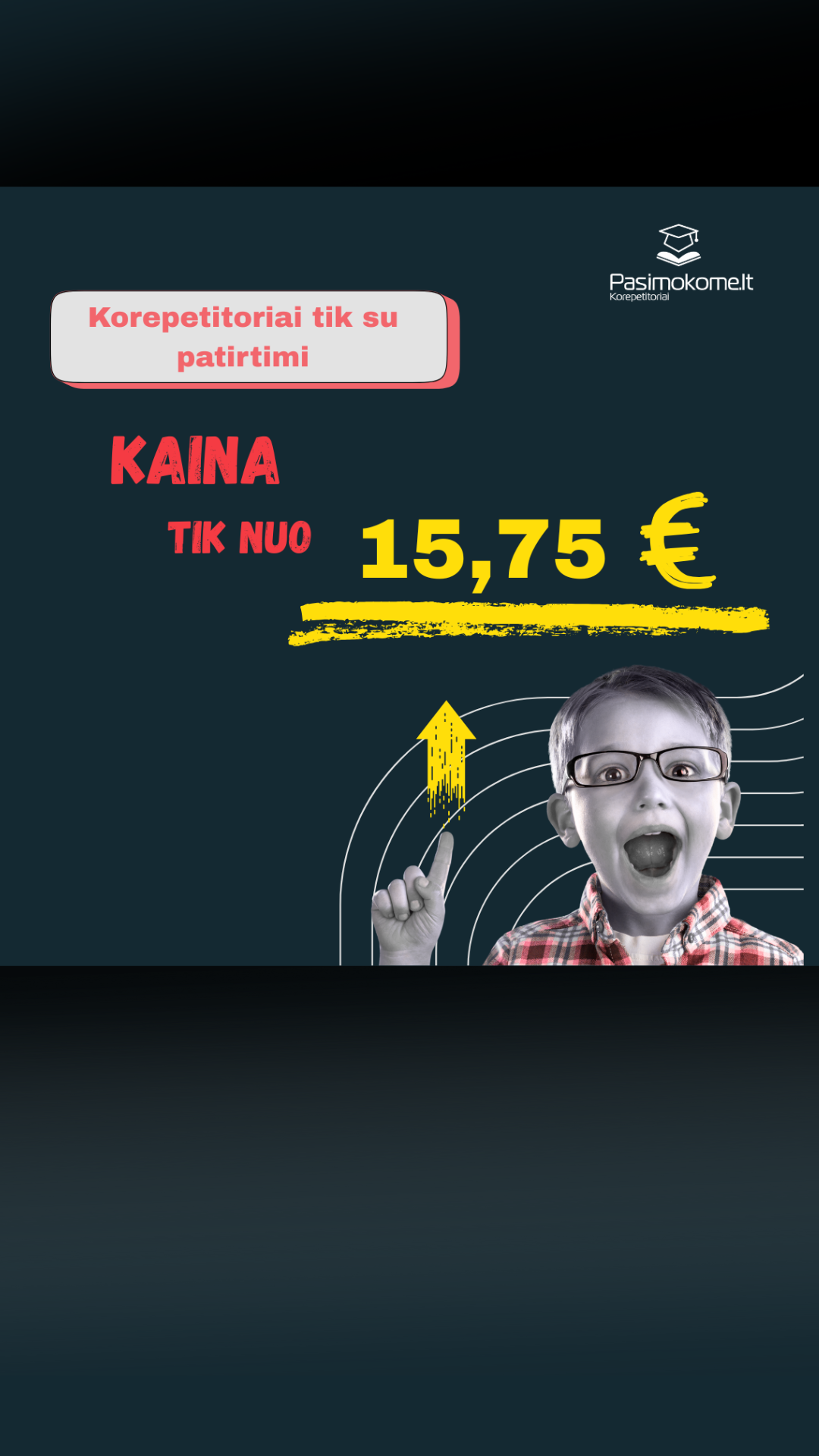 Pasimokome.lt korepetitoriai Facebook ad