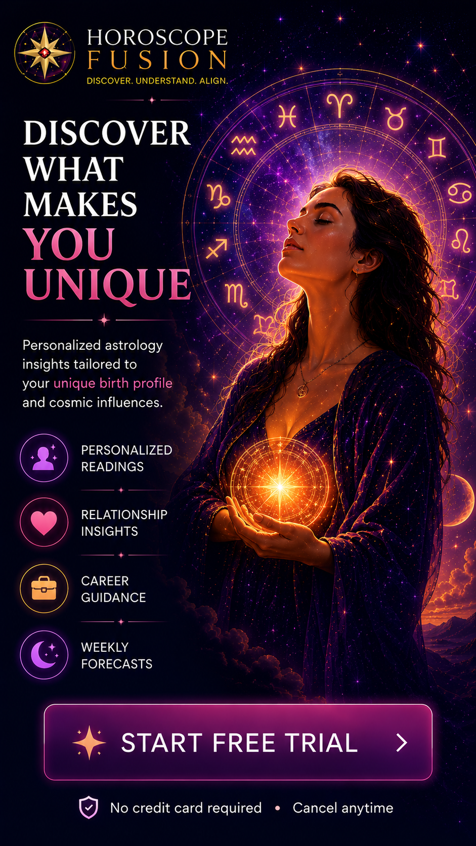 Horoscope Fusion Facebook ad from Jul 7, 2026