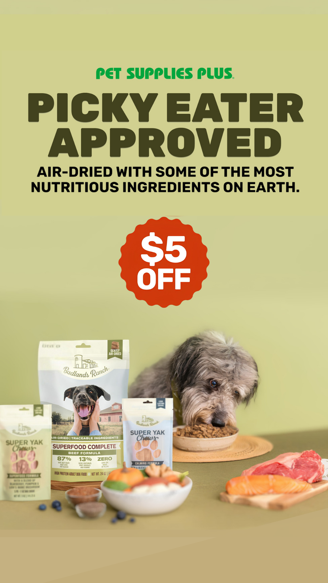 Pet Supplies Plus Facebook ad: Picky Eater Approved