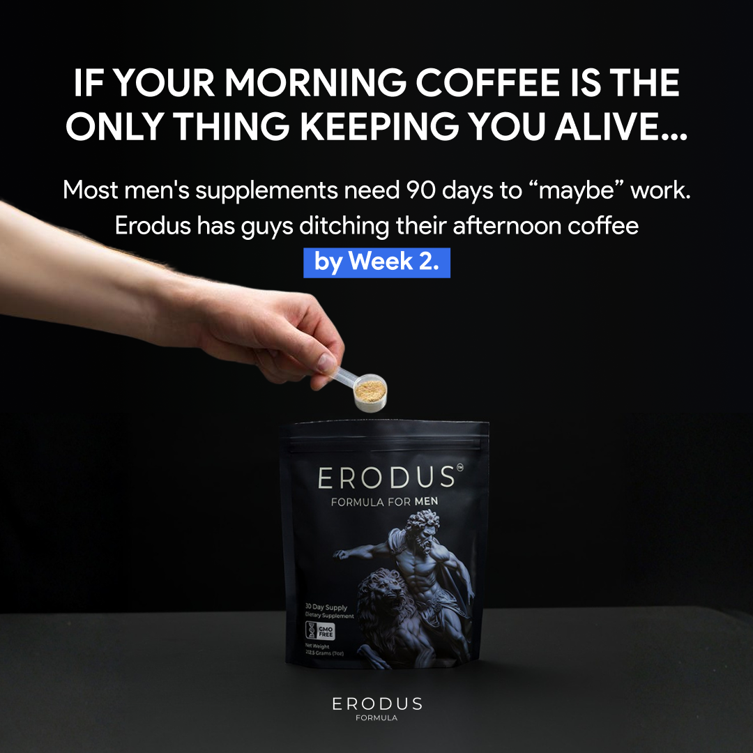 Erodus Formula For Men Facebook ad