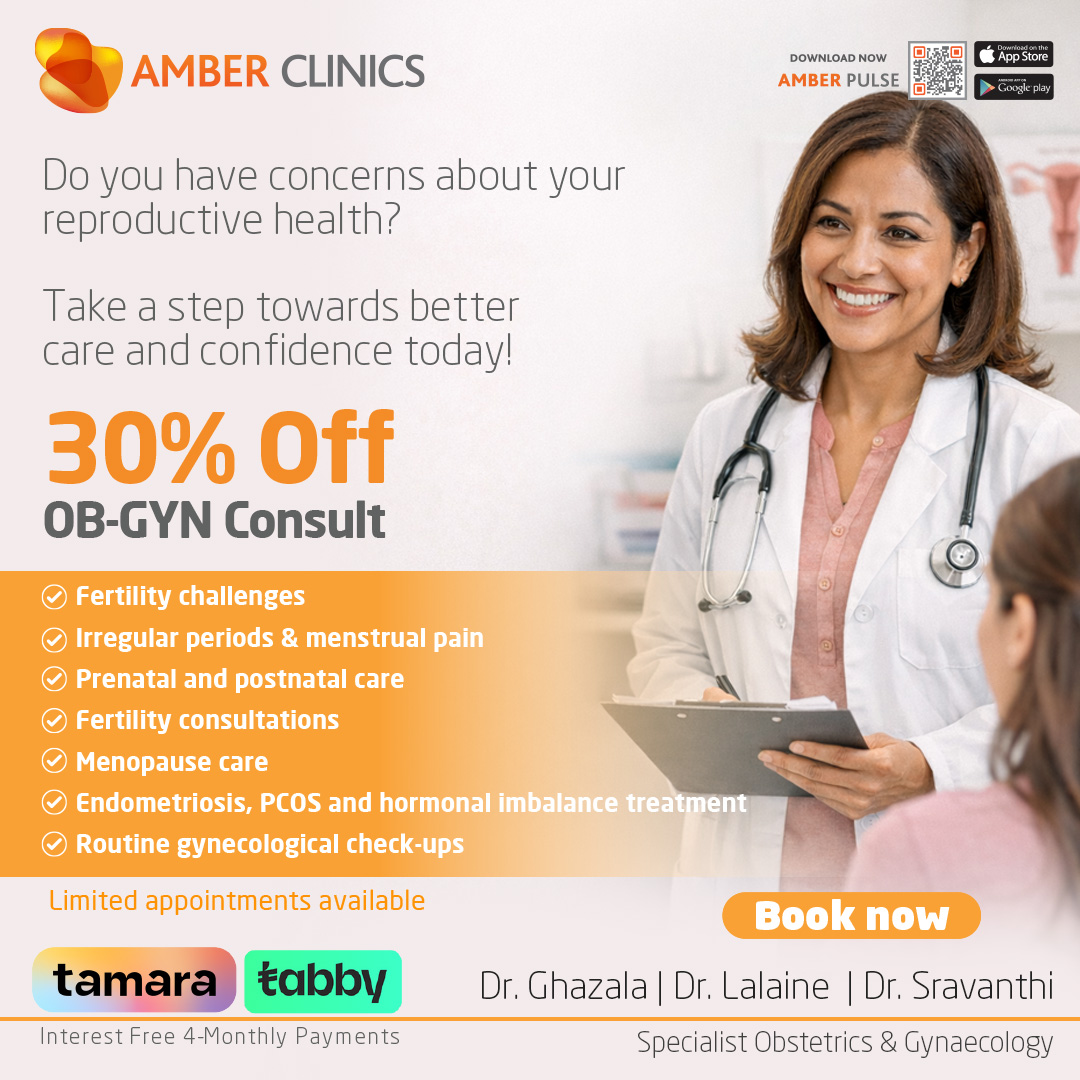 Amber Clinics Facebook ad from Apr 3, 2026