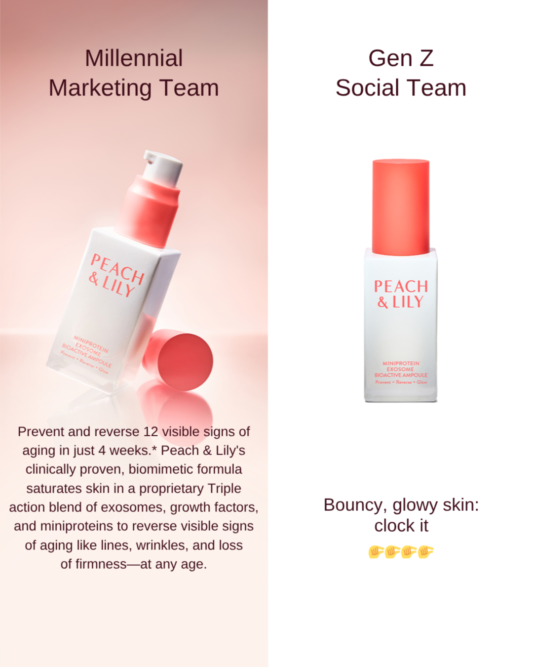 Peach and Lily Facebook ad