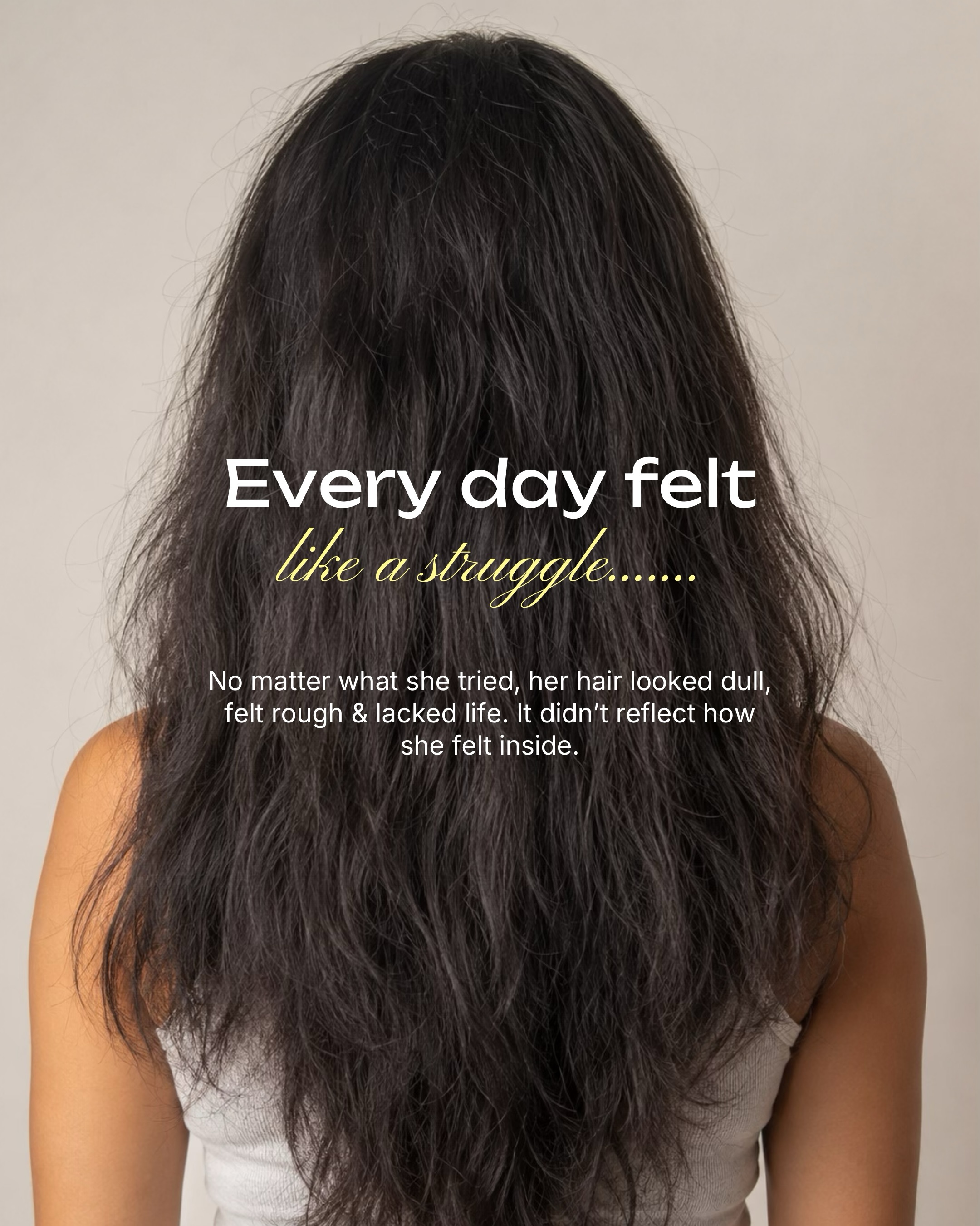 The Skin Story Facebook ad: With consistency & the right products, her hair…