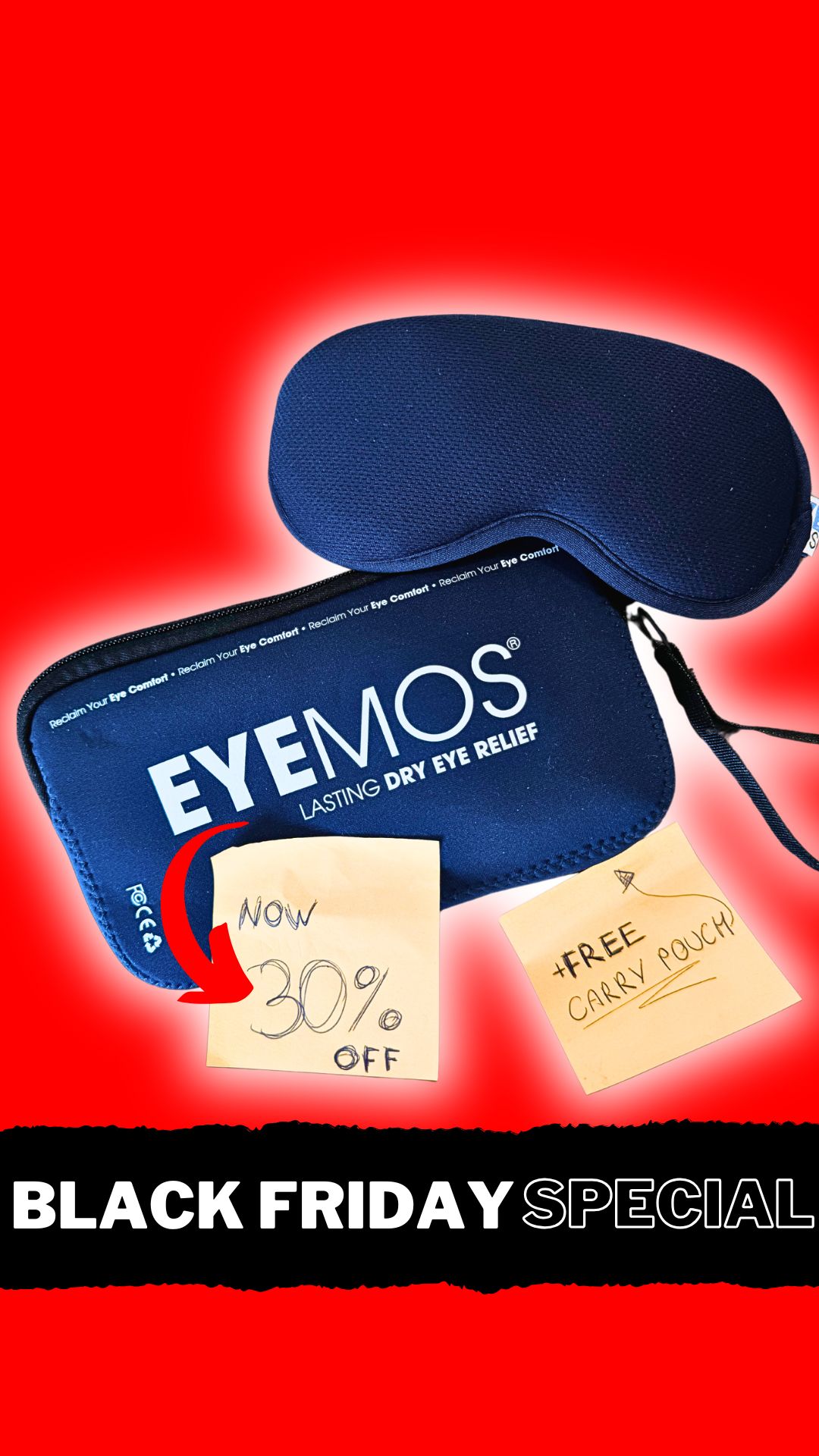 Eyemos Dry Eye Relief Facebook ad: Optometrist-Recommended Dry Eye Relief