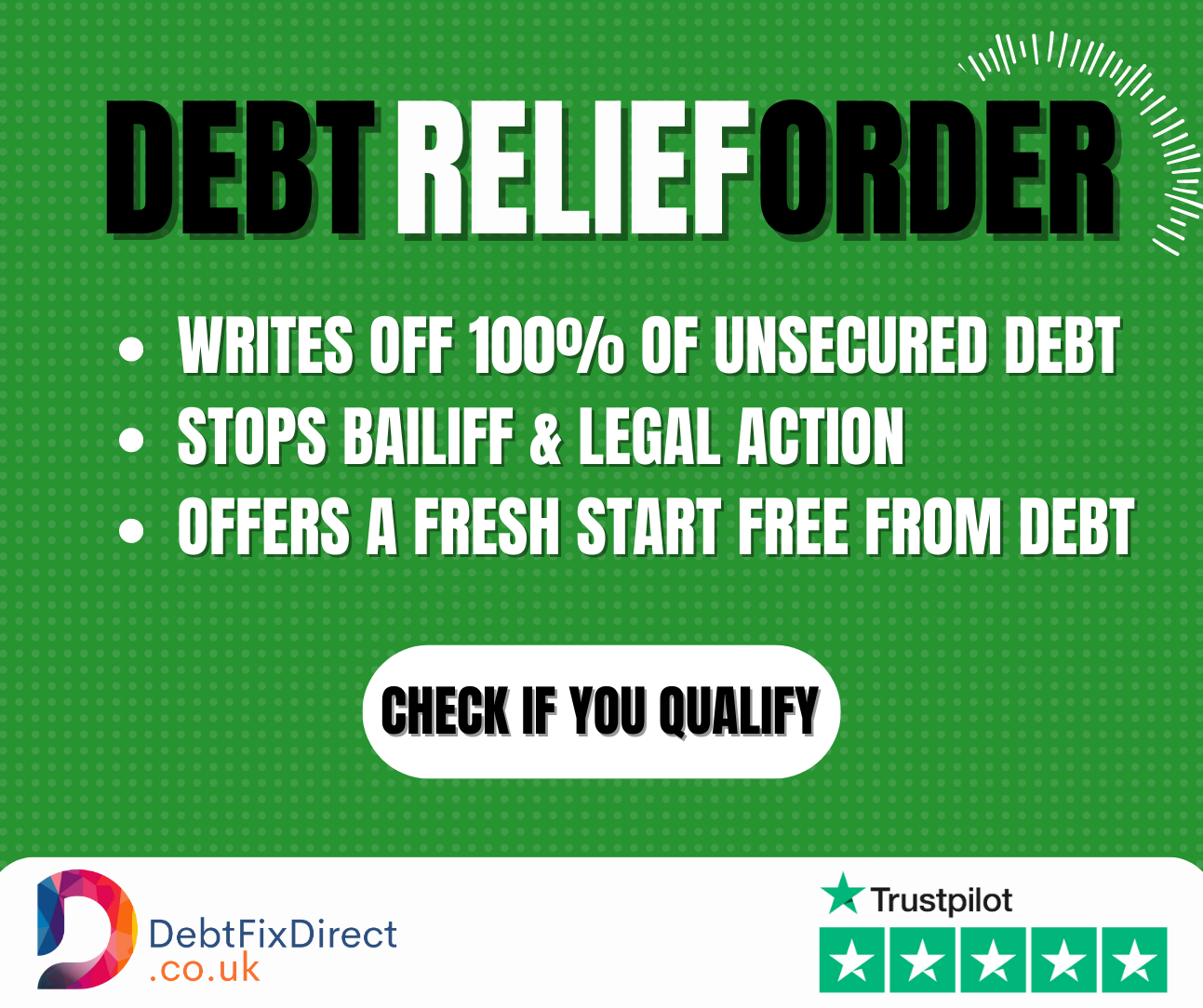 Debt Fix Direct Facebook ad from Aug 12, 2025
