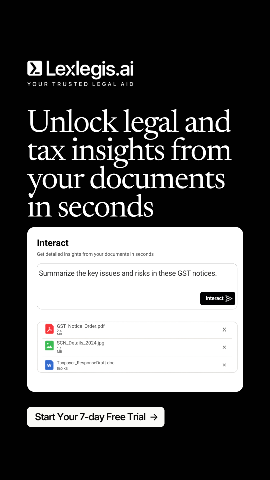 Lexlegis.ai Facebook ad: Legal AI without hallucinations