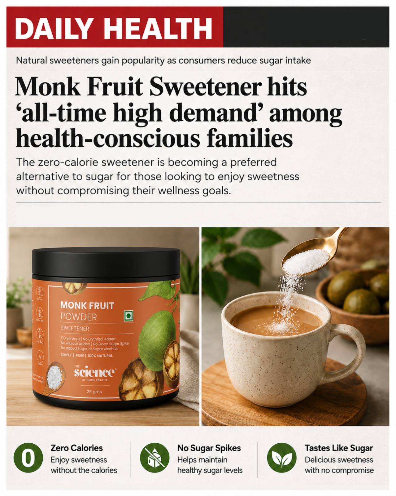 The Science of Good Health Facebook ad