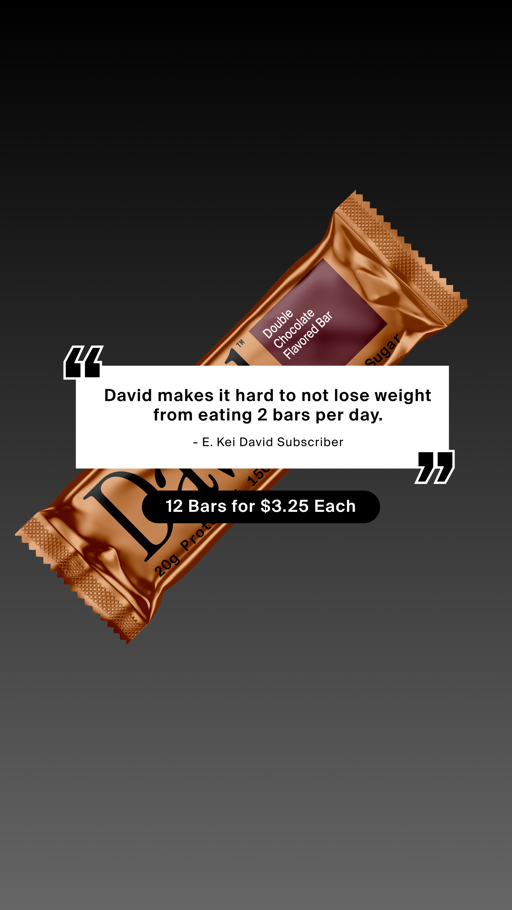 David Protein Facebook ad