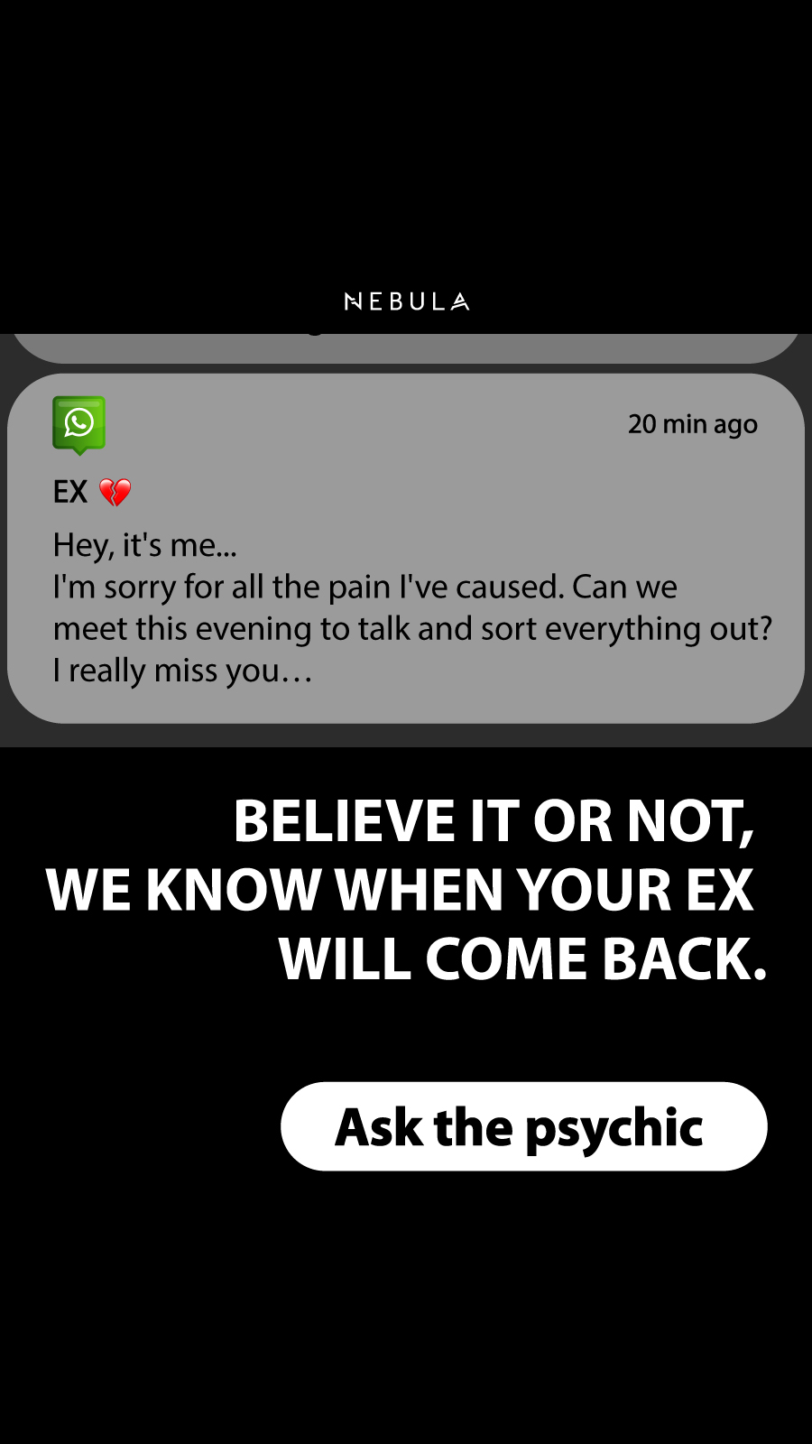 Your Relationship Advisor Facebook ad