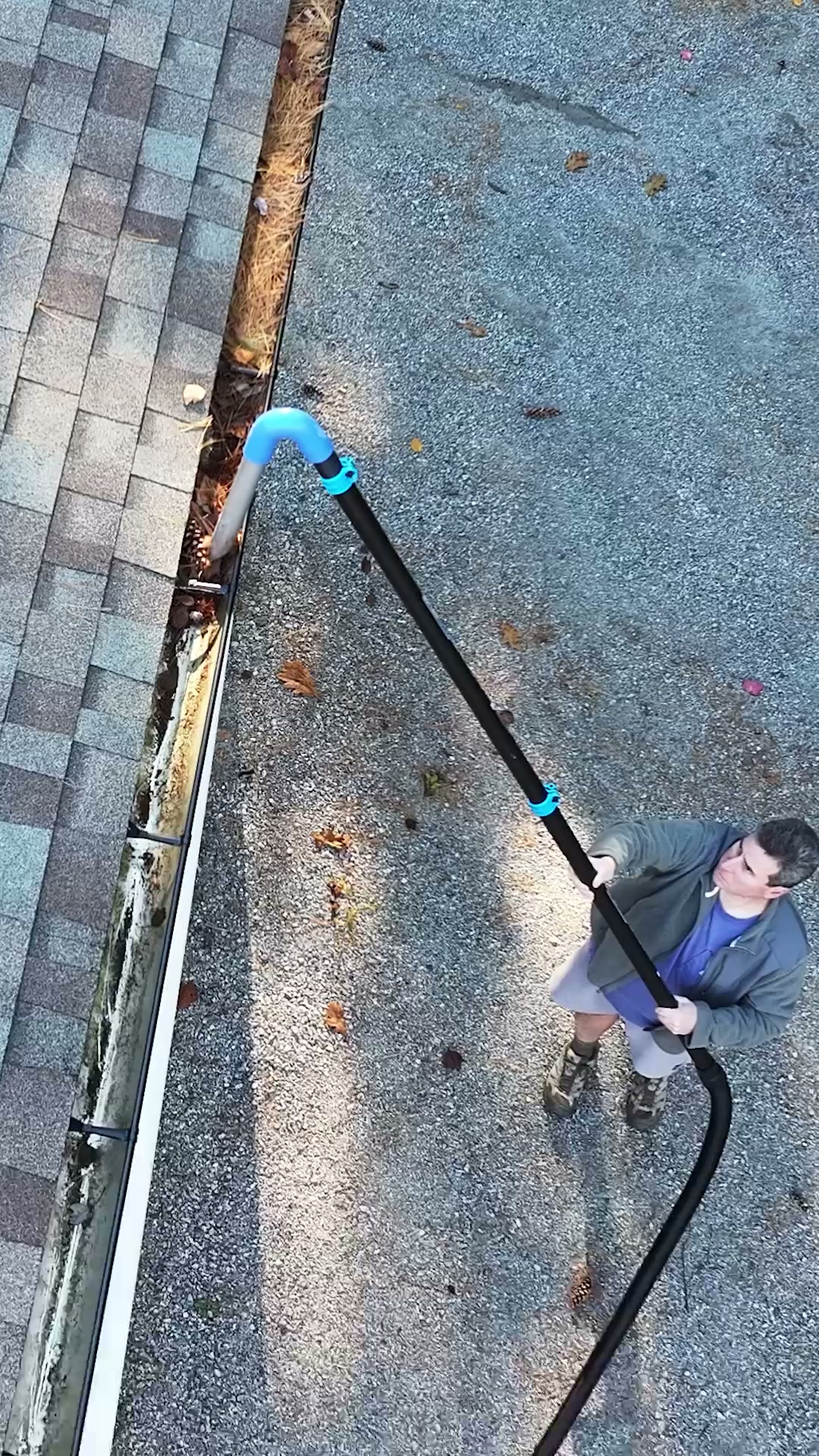 Gutter Pro Vac Facebook ad: Cleaning your gutters blindly is a thing of…