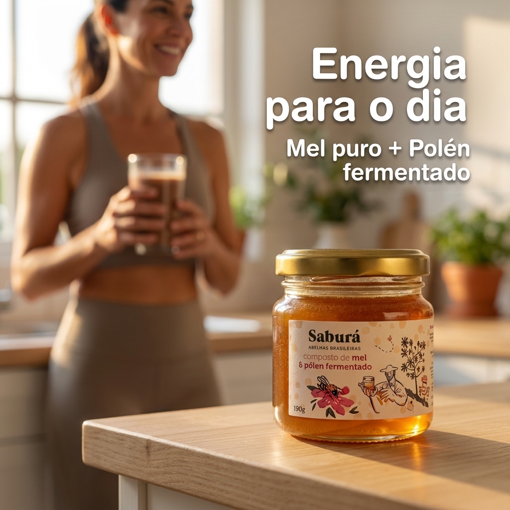 Saburá Abelhas Brasileiras Facebook ad: 5% OFF na Primeira Compra
