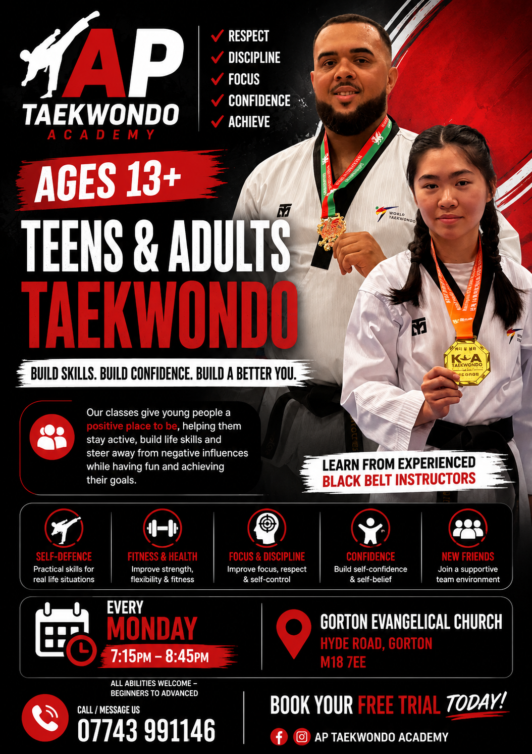 AP Taekwondo Academy Facebook ad: Taekwondo In Gorton