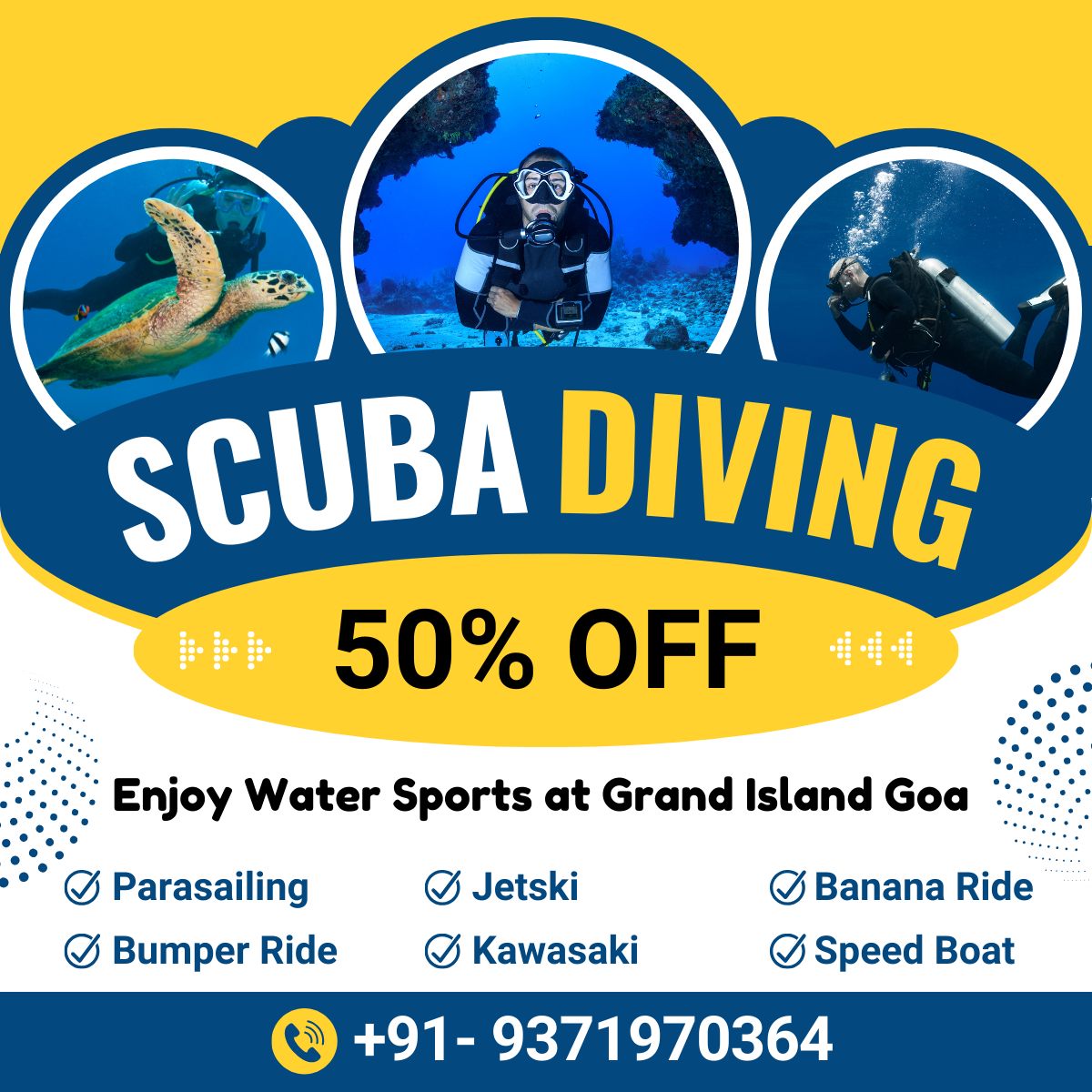 Connect To Goa Facebook ad: 50% Off SCUBA Diving & Water Sports in Goa