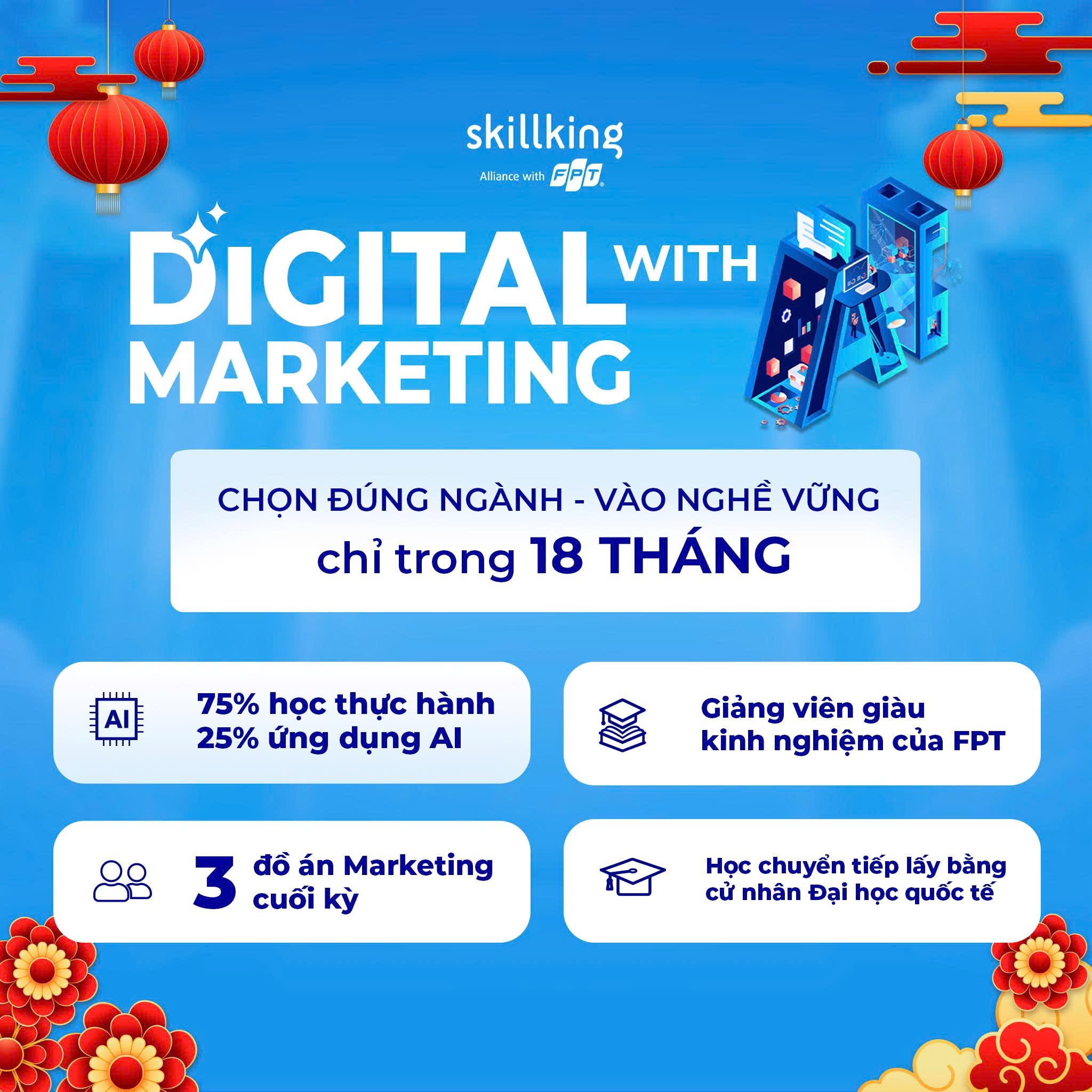 FPT Skillking Đà Nẵng Facebook ad: Lộ trình học DIGITAL MARKETING nhanh nhất!