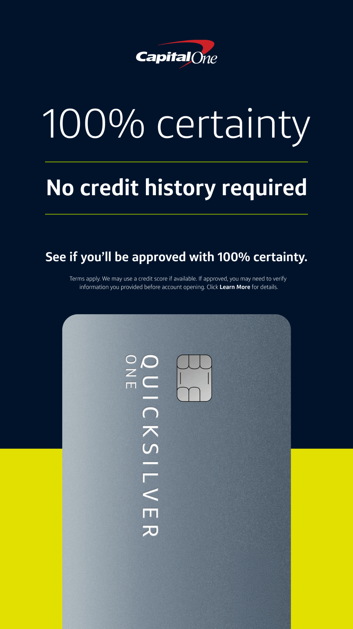 Capital One Facebook ad