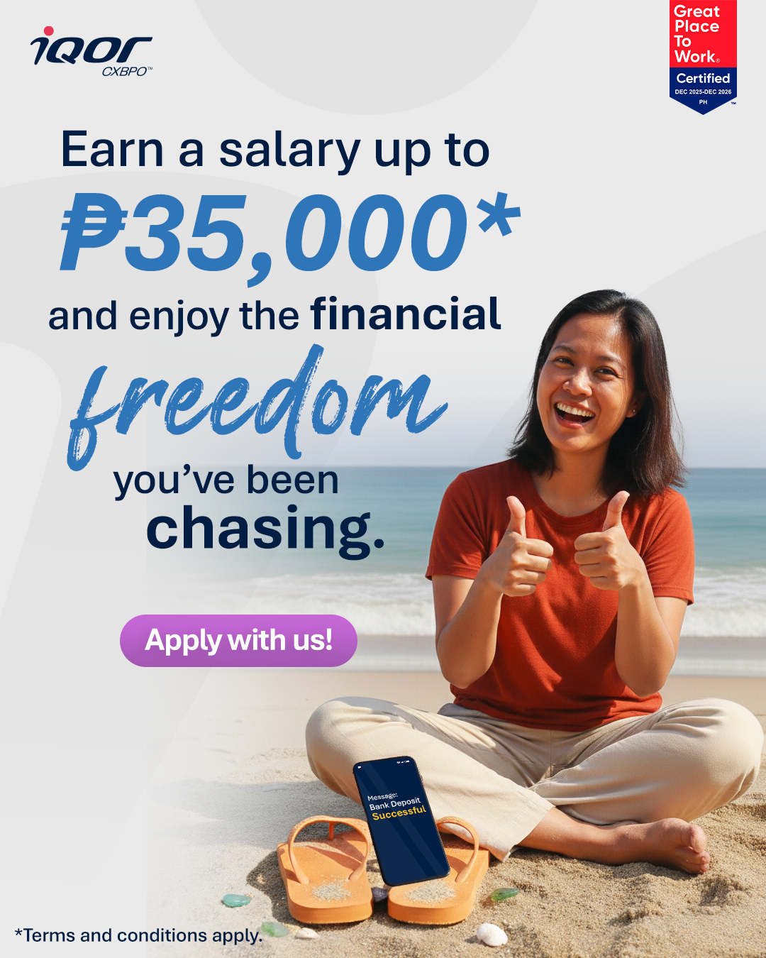 iQor Iloilo Facebook ad: Make waves in a new career!