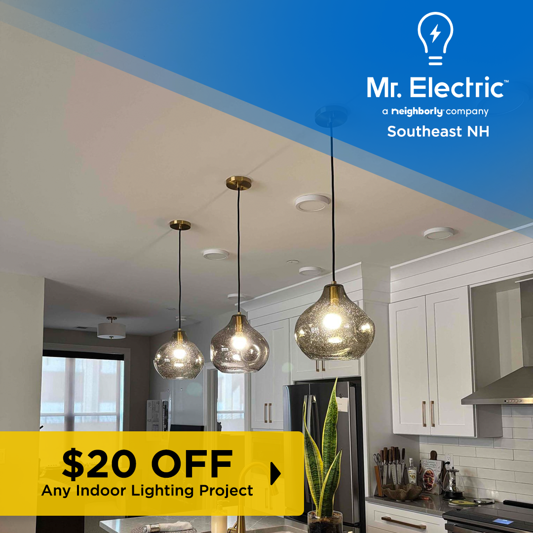 Mr. Electric of New Hampshire -SE Facebook ad: Transform Your Home with Expert Lighting Installation