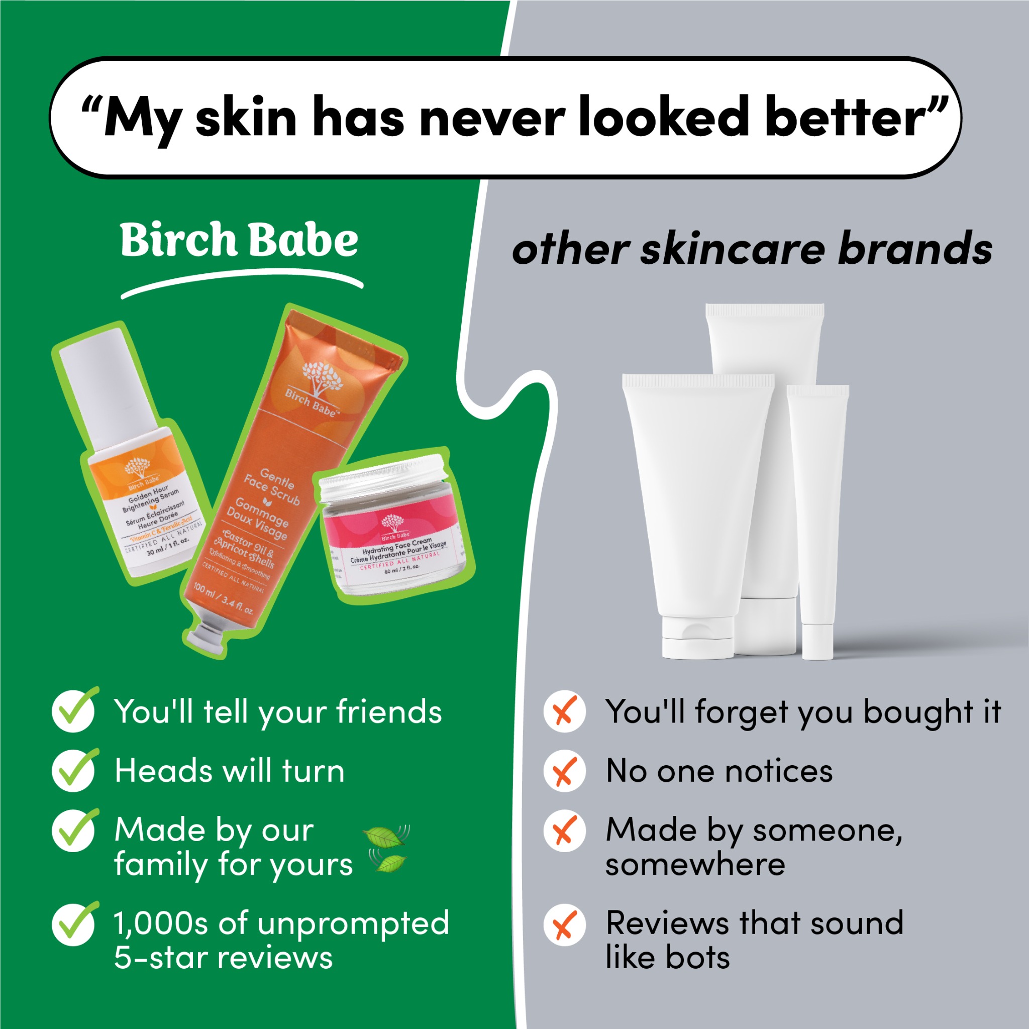 Birch Babe Facebook ad