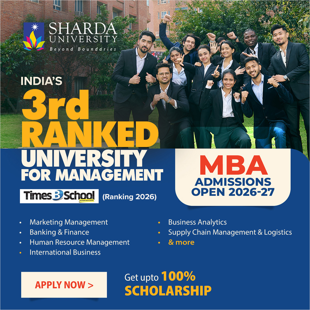 Sharda University Facebook ad