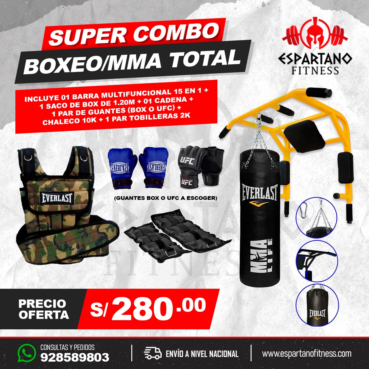 Espartano Fitness Facebook ad from Oct 30, 2025