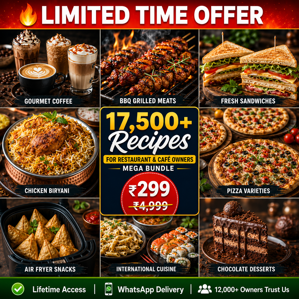 Recipe Crafter Facebook ad: LIMITED TIME OFFER - 17,500+ Recipe Mega Bundle!