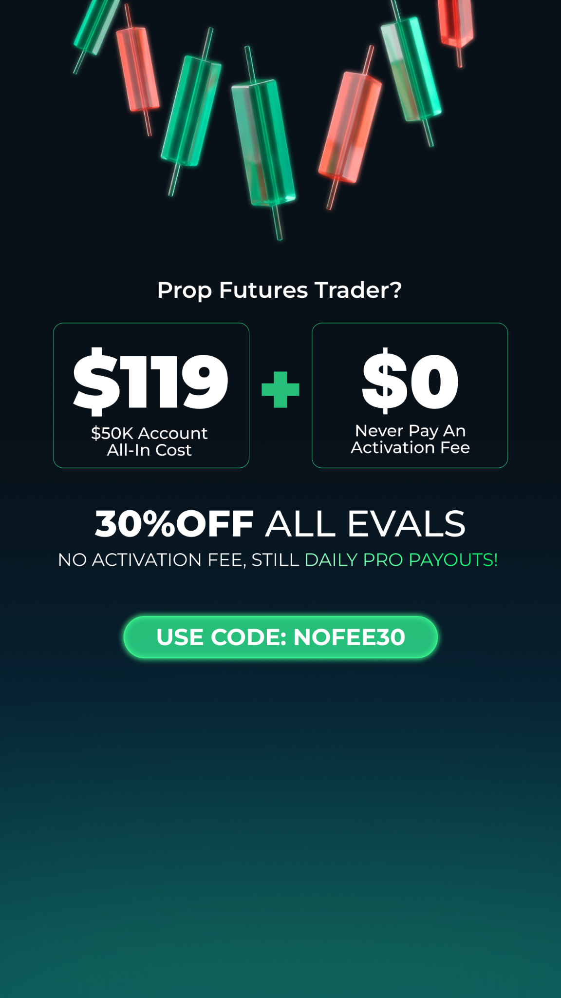 Take Profit Trader Facebook ad