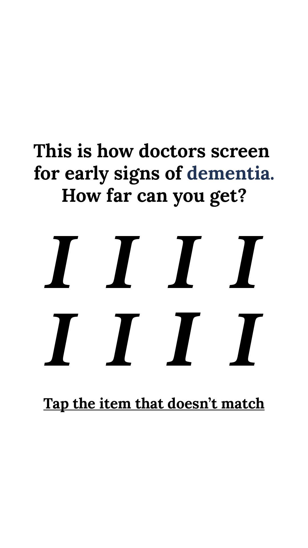 Brain Health Check Facebook ad