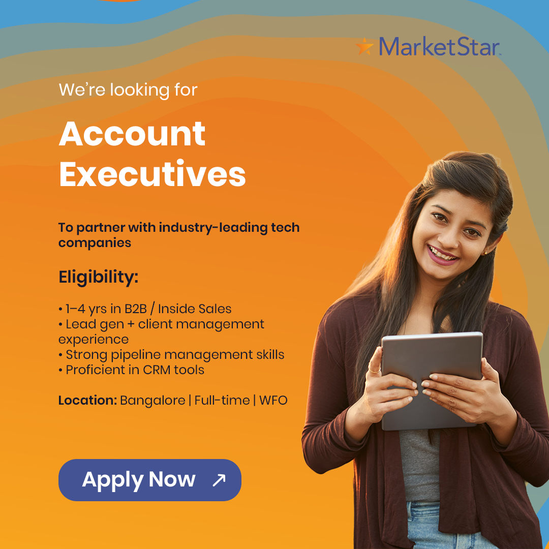 MarketStar Facebook ad: Hiring AEs in Bangalore.