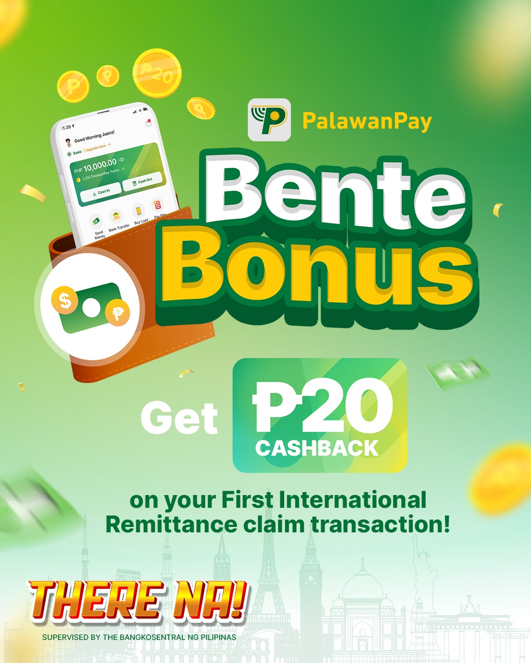 PalawanPay Facebook ad: Get P20 cashback when you claim international remittance…