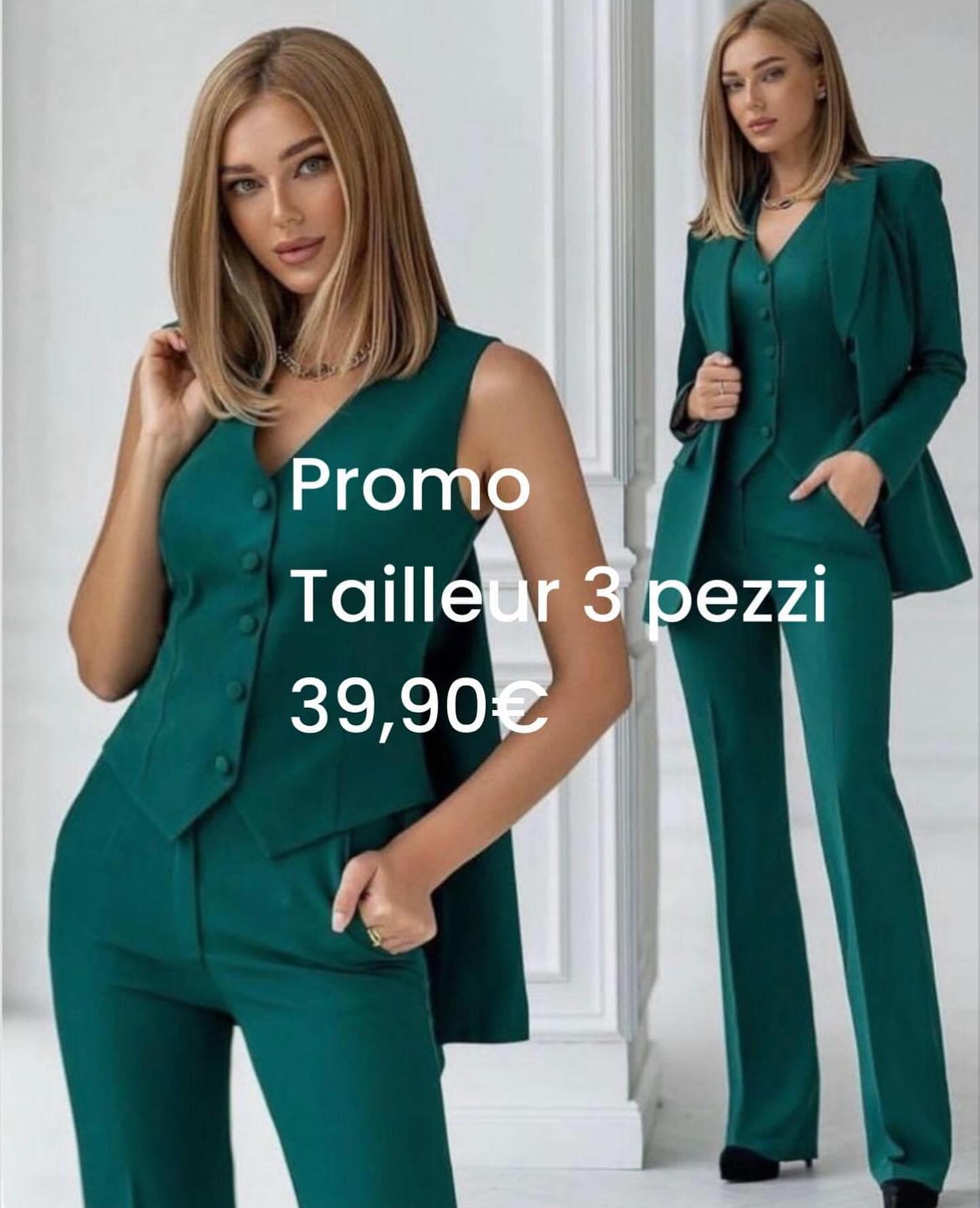 Make up abbigliamento Facebook ad: Primo tailleur 3 pezzi 39,90€