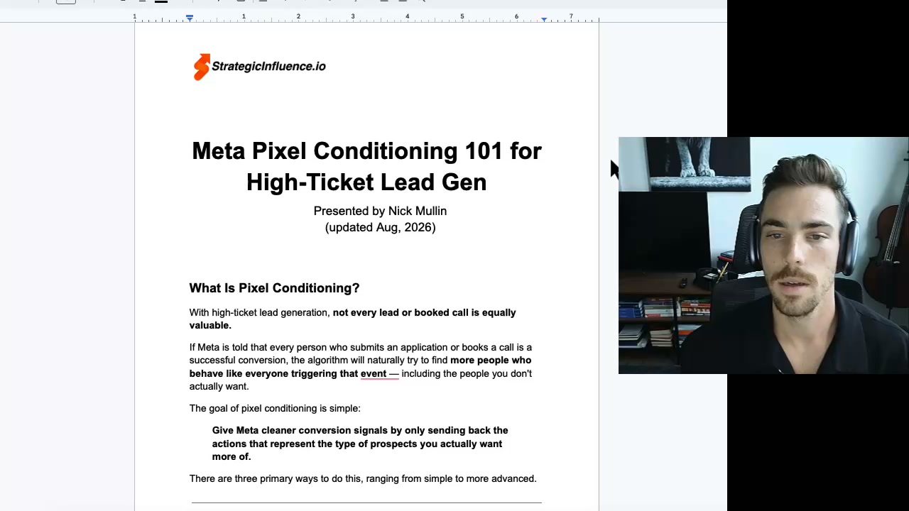 Nick Mullin Facebook ad: How to Train Meta to Find Better Leads…
