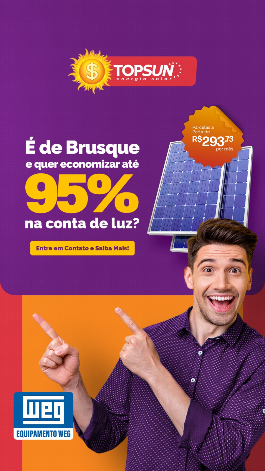 Topsun Brusque - Energia Solar Facebook ad
