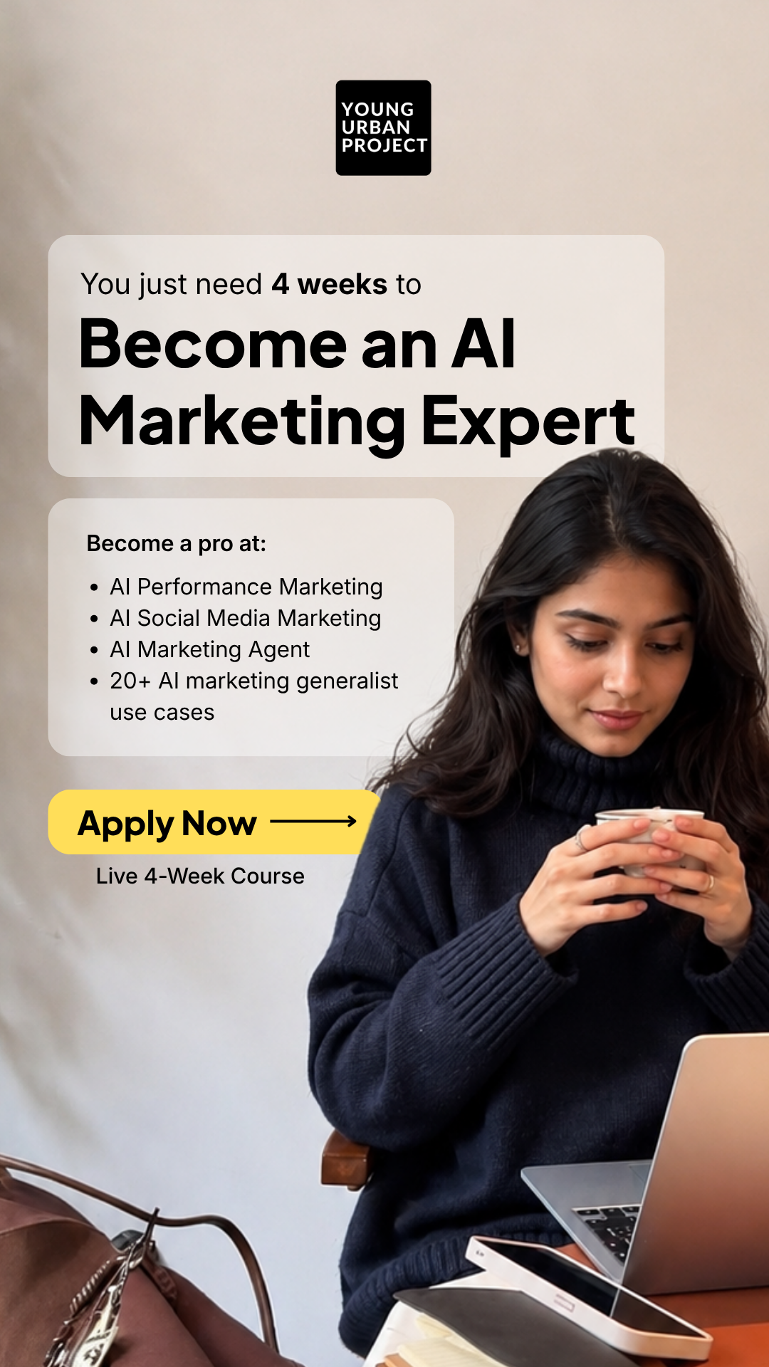 Young Urban Project Facebook ad: AI is not the future of marketing …