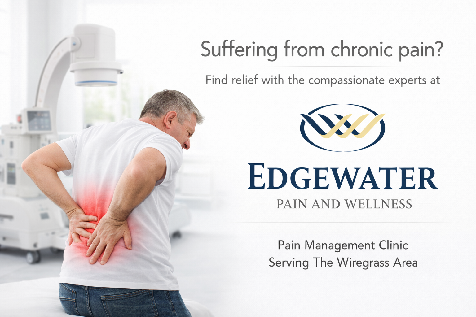 Edgewater Pain & Wellness Facebook ad from Jan 27, 2026